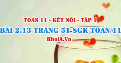 Bài 2.13 trang 51 SGK Toán 11 tập 1 Kết nối tri thức